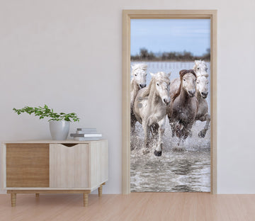 3D Running Horses 11480 Marco Carmassi Door Mural