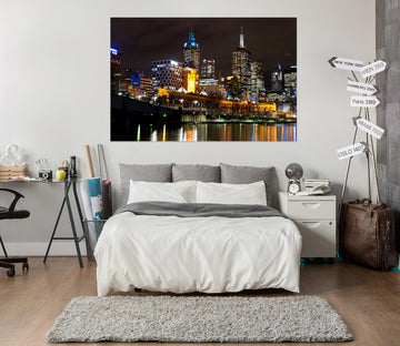 3D Neon Building 1082 Wall Sticker