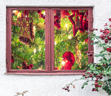 3D Pendant 30136 Christmas Window Film Print Sticker Cling Stained Glass Xmas