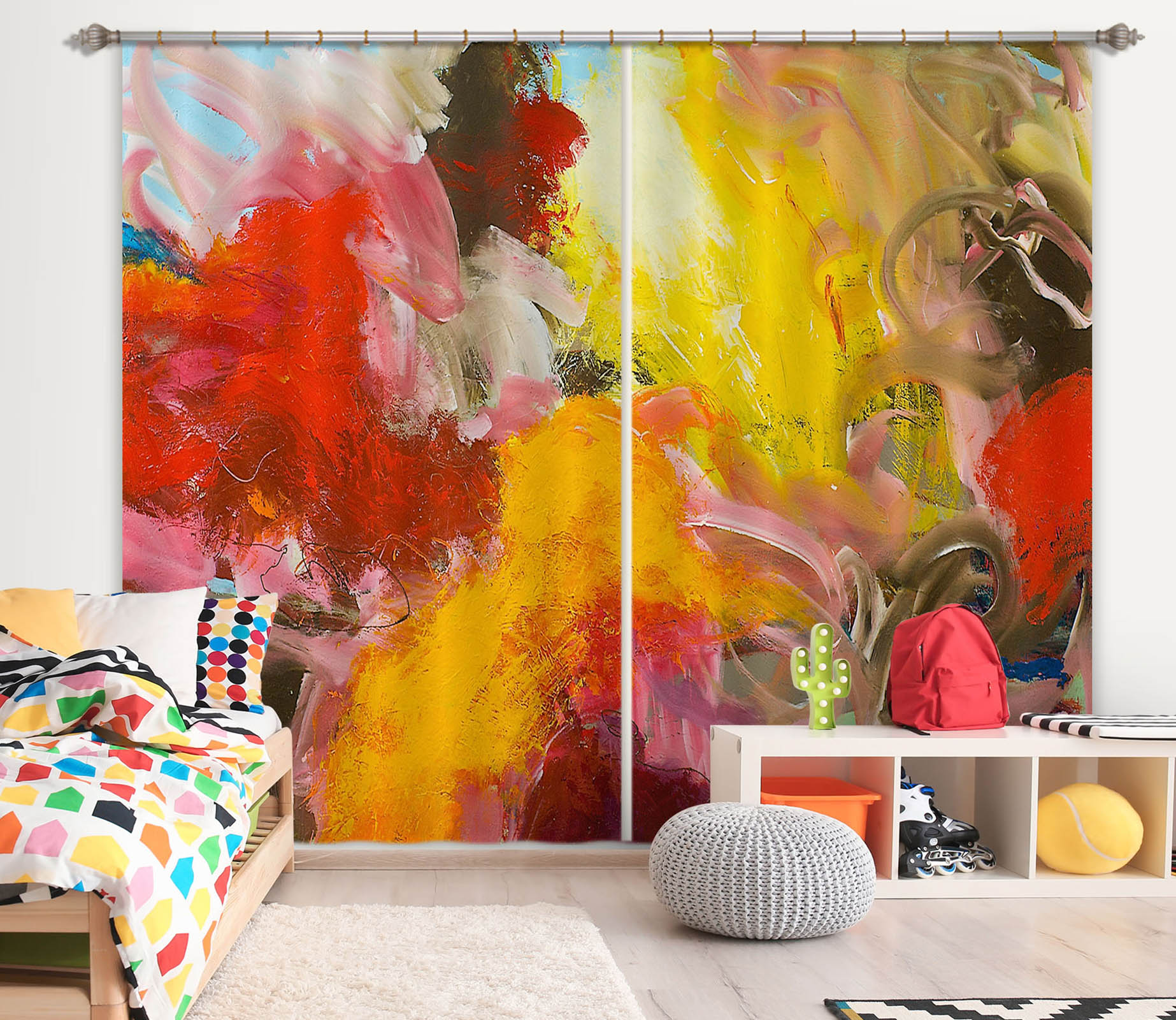 3D Painted Colors 109 Allan P. Friedlander Curtain Curtains Drapes