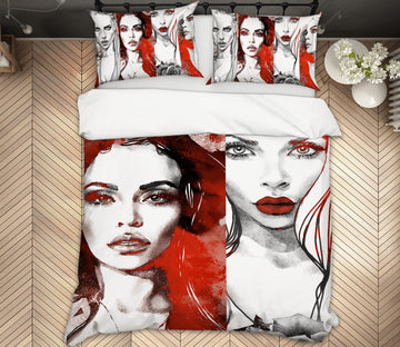 3D Graffiti Rose Women 023 Bed Pillowcases Quilt