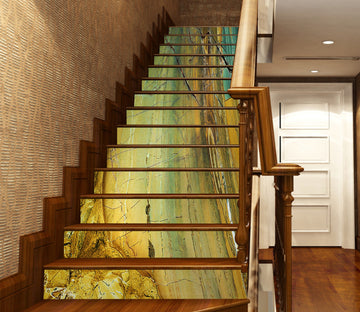 3D Yellow Chapped 616 Stair Risers