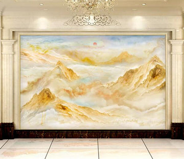 3D Yellow Mountain WC1555 Wall Murals