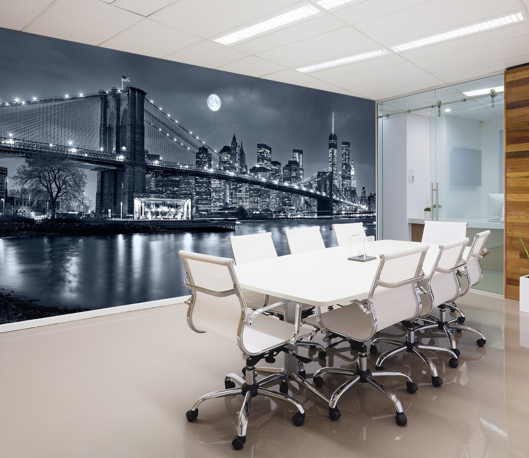 3D Lighting bridge with moonlight 28 Wall Murals Wallpaper AJ Wallpaper 