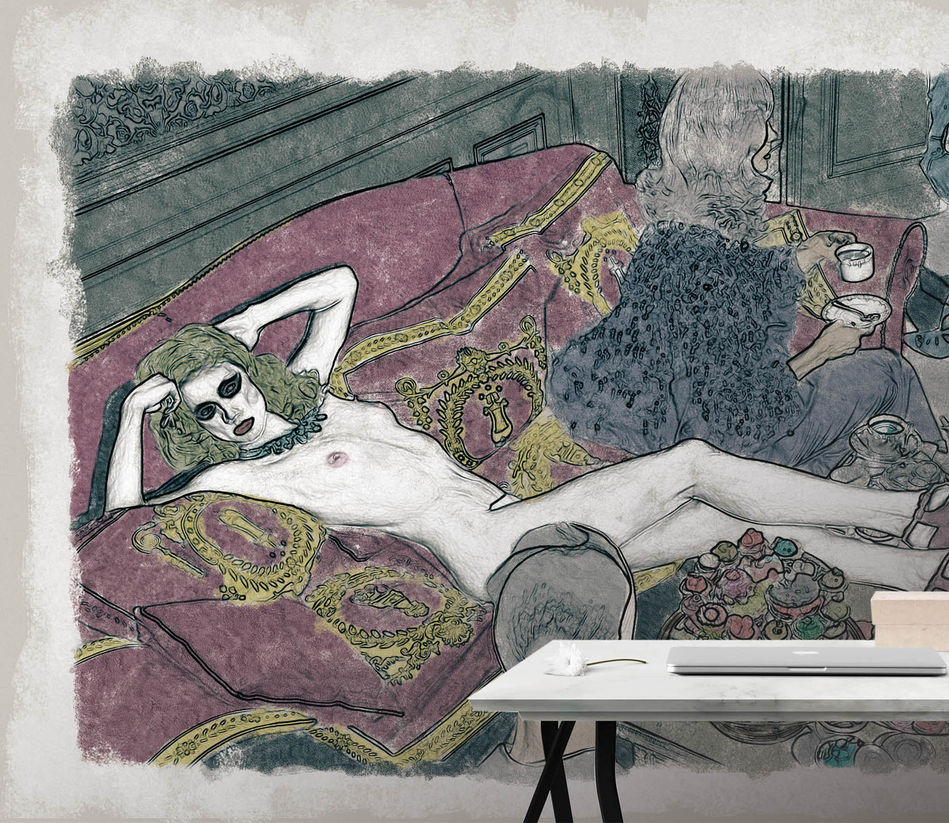 3D Oil Painting Girl 1413 Marco Cavazzana Wall Mural Wall Murals