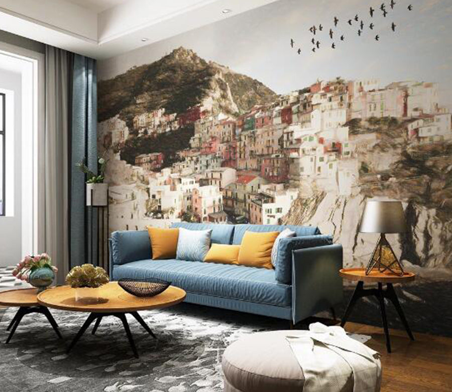 3D Town House WC1395 Wall Murals