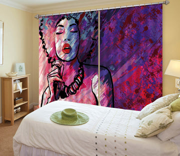 3D Painted Girl 101 Curtains Drapes