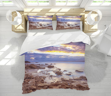 3D Seaside Stones 8628 Assaf Frank Bedding Bed Pillowcases Quilt