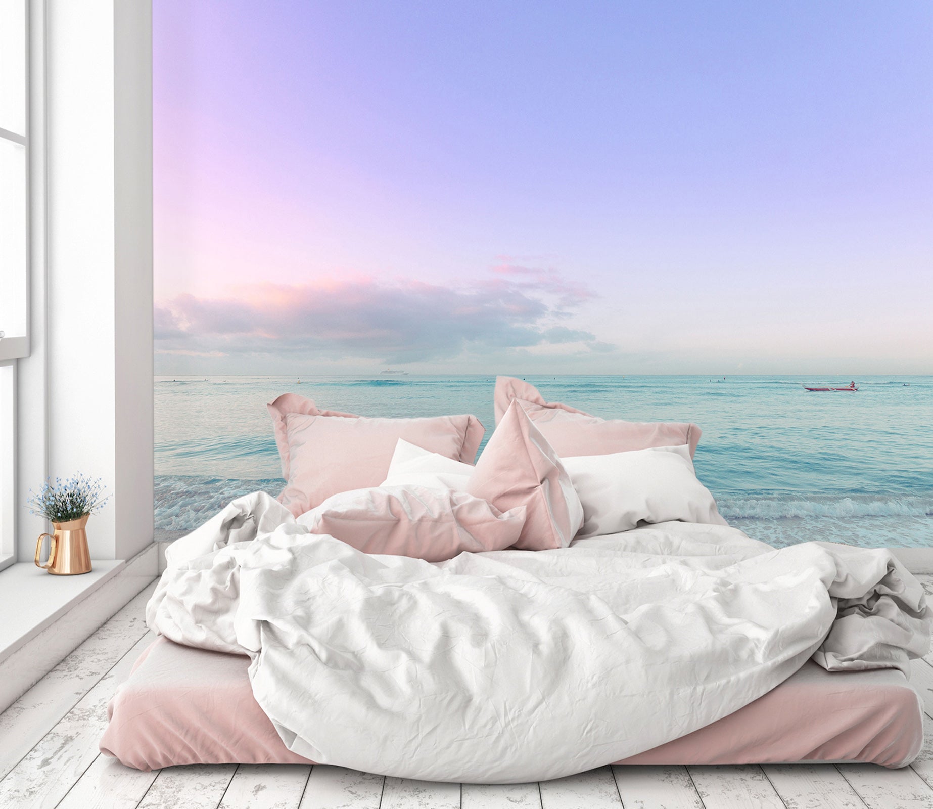 3D Purple Sky 111 Noirblanc777 Wall Mural Wall Murals