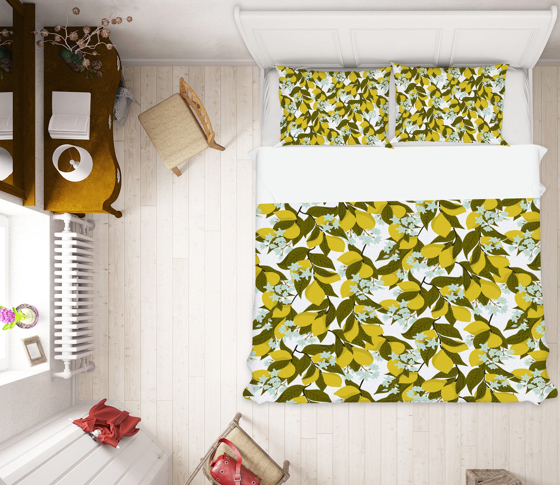 3D Blue Flowers Leaves 109140 Kashmira Jayaprakash Bedding Bed Pillowcases Quilt