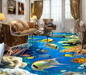 3D Marine Fish 535 Floor Mural  Wallpaper Murals Rug & Mat Print Epoxy waterproof bath floor