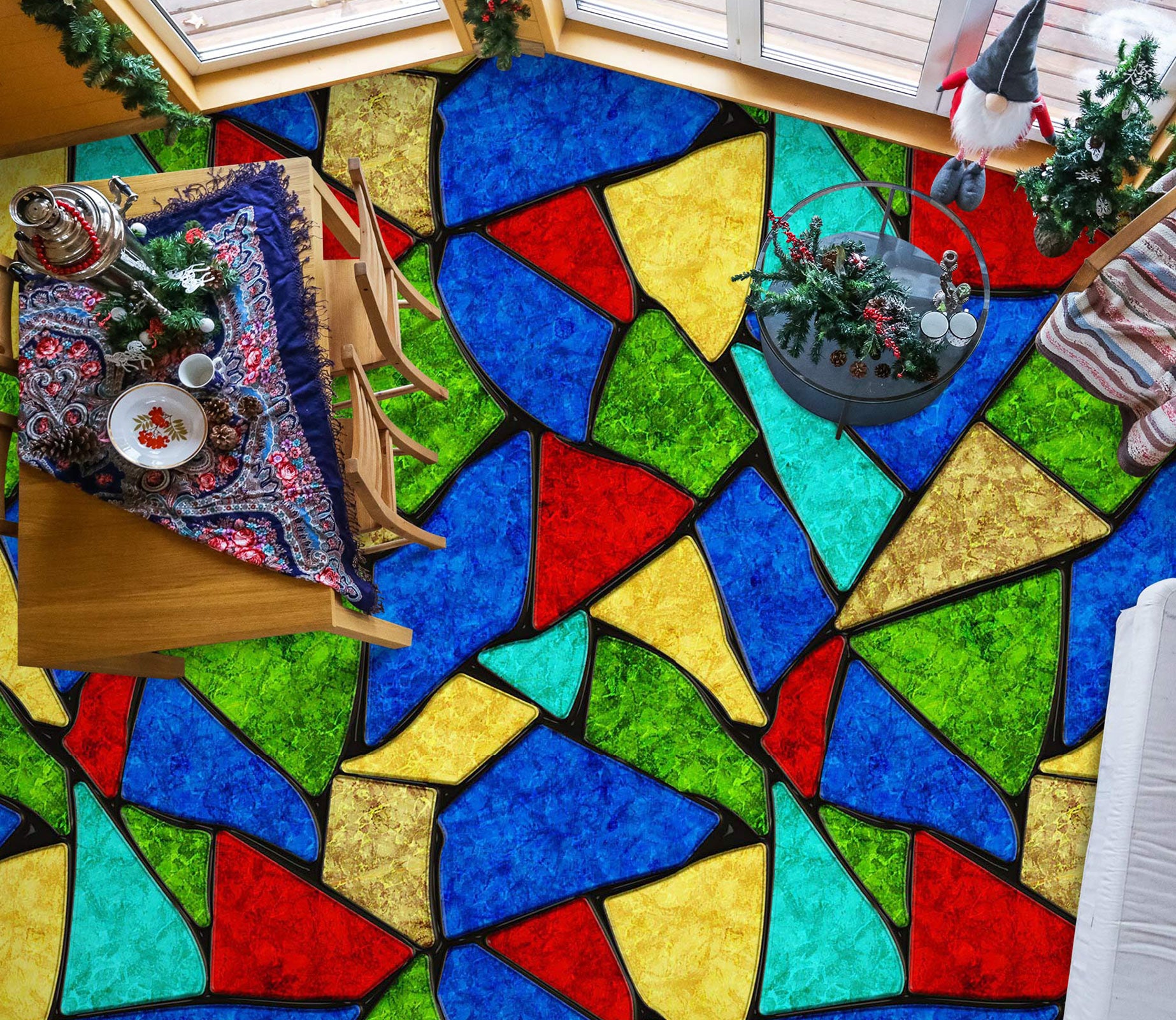 3D Classical Rich Colors 1367 Floor Mural  Wallpaper Murals Self-Adhesive Removable Print Epoxy