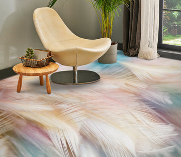3D Soft Colorful Feathers 1124 Floor Mural  Wallpaper Murals Self-Adhesive Removable Print Epoxy