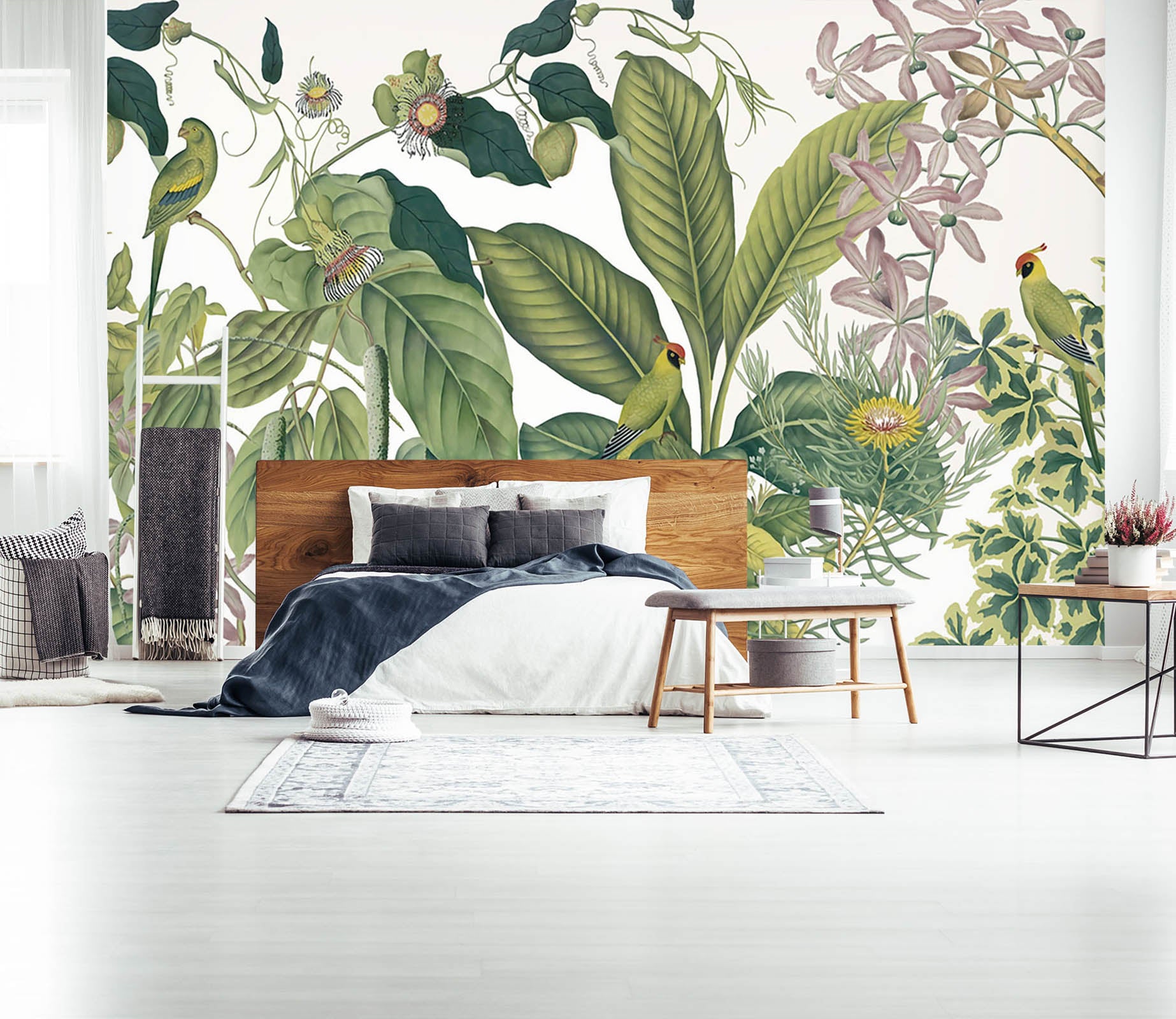 3D Parrot Grapes 1530 Wall Murals