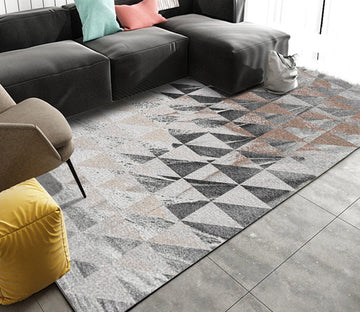 3D Colored Triangle WG065 Non Slip Rug Mat Mat AJ Creativity Home 