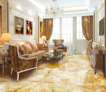 3D Yellow Pattern WG043 Floor Mural Wallpaper AJ Wallpaper 2 