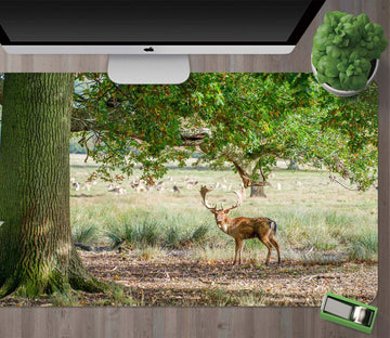 3D Big Tree Deer 12440 Assaf Frank Desk Mat