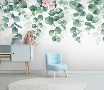 3D Green Leaf WG306 Wall Murals