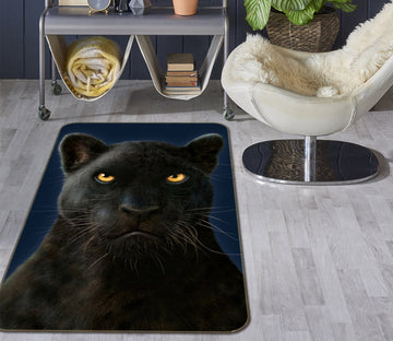 3D Black Panther Portrait 1011 Vincent Hie Rug Non Slip Rug Mat Mat AJ Creativity Home 