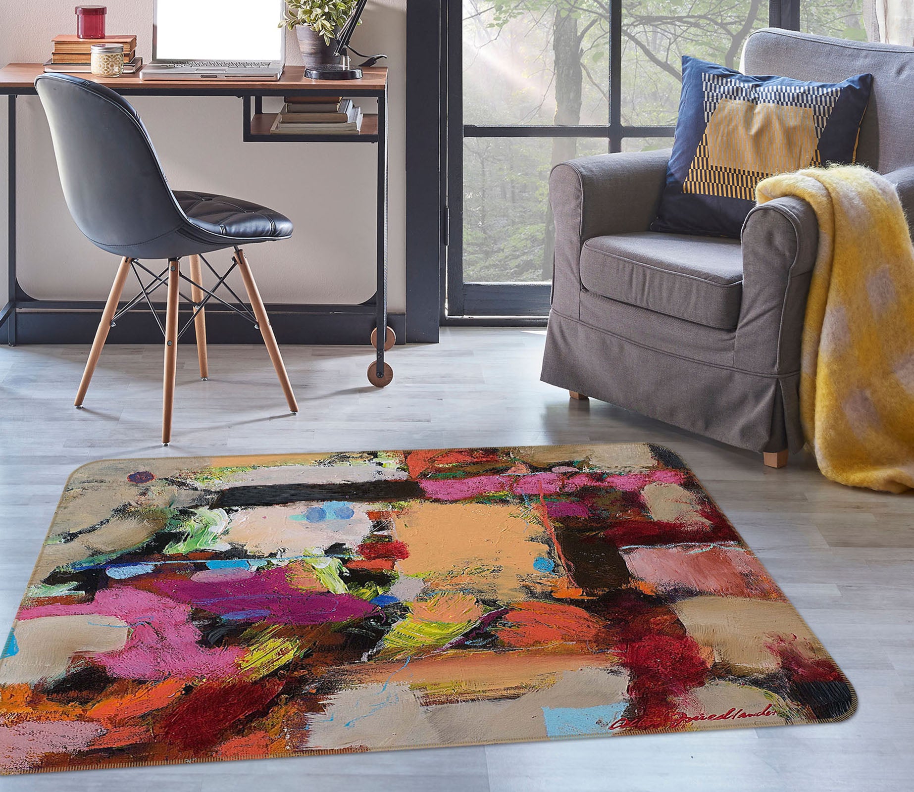 3D Painted Colors 1017 Allan P. Friedlander Rug Non Slip Rug Mat