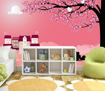 3D The Romantic World Of Deep Pink 2281 Wall Murals