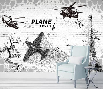 3D Aircraft City 476 Wall Murals Wallpaper AJ Wallpaper 2 