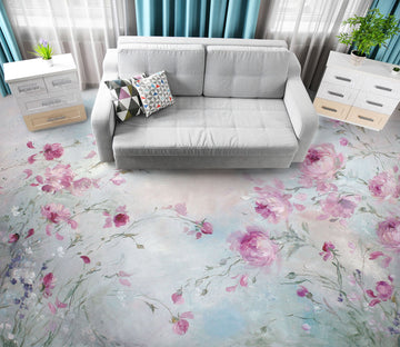 3D Pink Flower 567 Debi Coules Floor Mural  Wallpaper Murals Self-Adhesive Removable Print Epoxy
