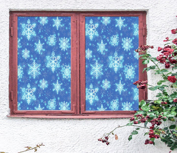 3D Snowflake 30138 Christmas Window Film Print Sticker Cling Stained Glass Xmas