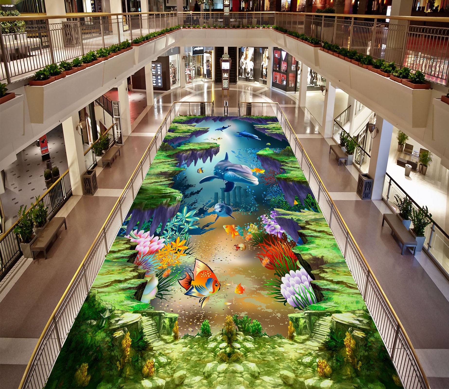 3D Free Ocean World 281 Floor Mural  Wallpaper Murals Rug & Mat Print Epoxy waterproof bath floor