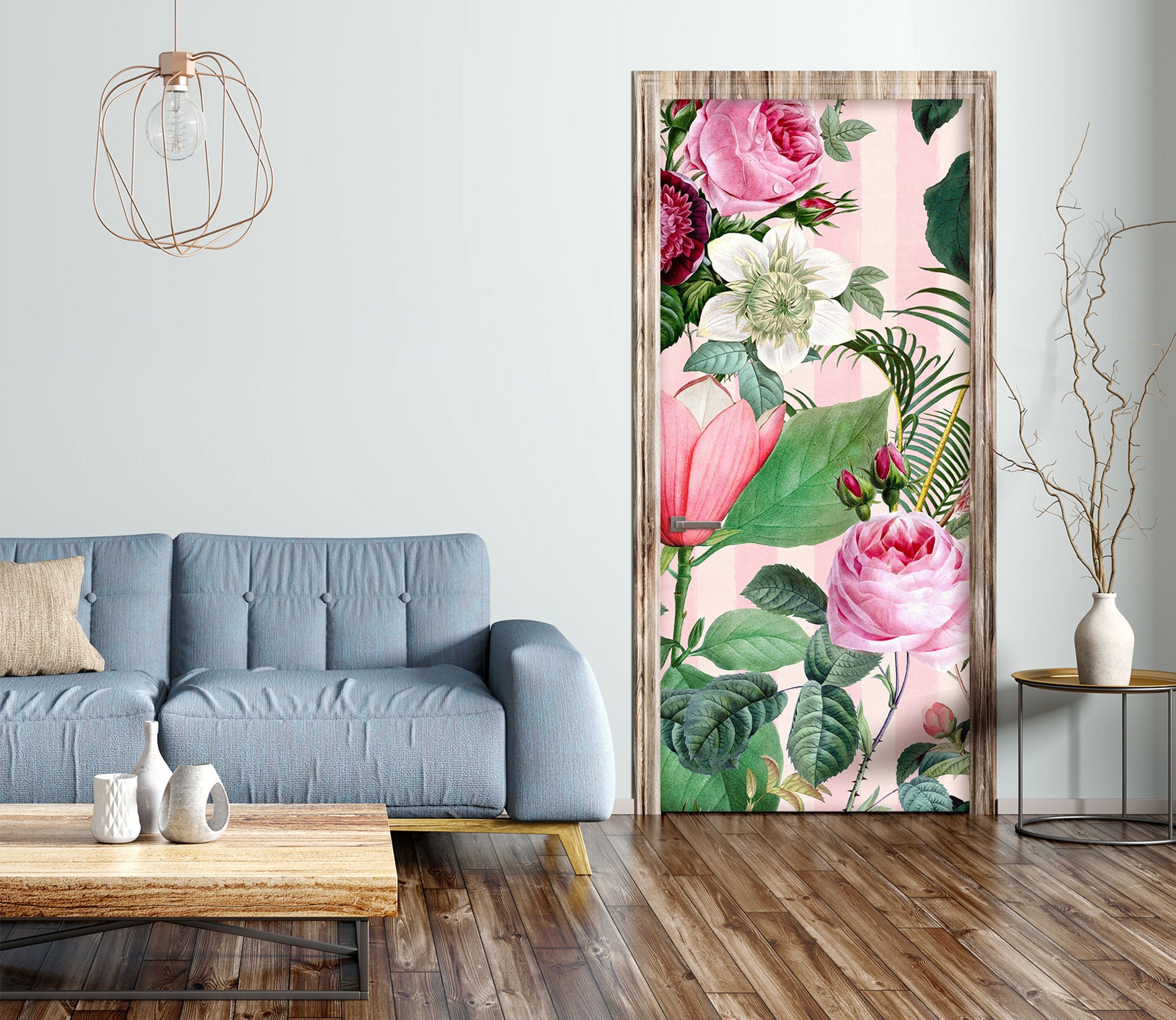 3D Flowers Rose 118117 Andrea Haase Door Mural