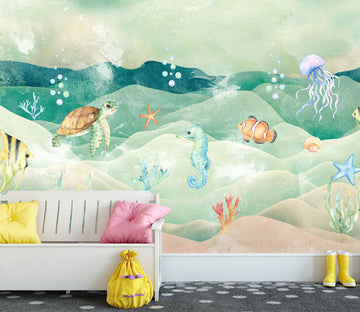 3D Undersea Animals 1435 Wall Murals