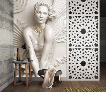 3D Carving Girl 2097 Wall Murals