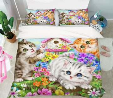 3D Garden Cat 5816 Kayomi Harai Bedding Bed Pillowcases Quilt Cover Duvet Cover