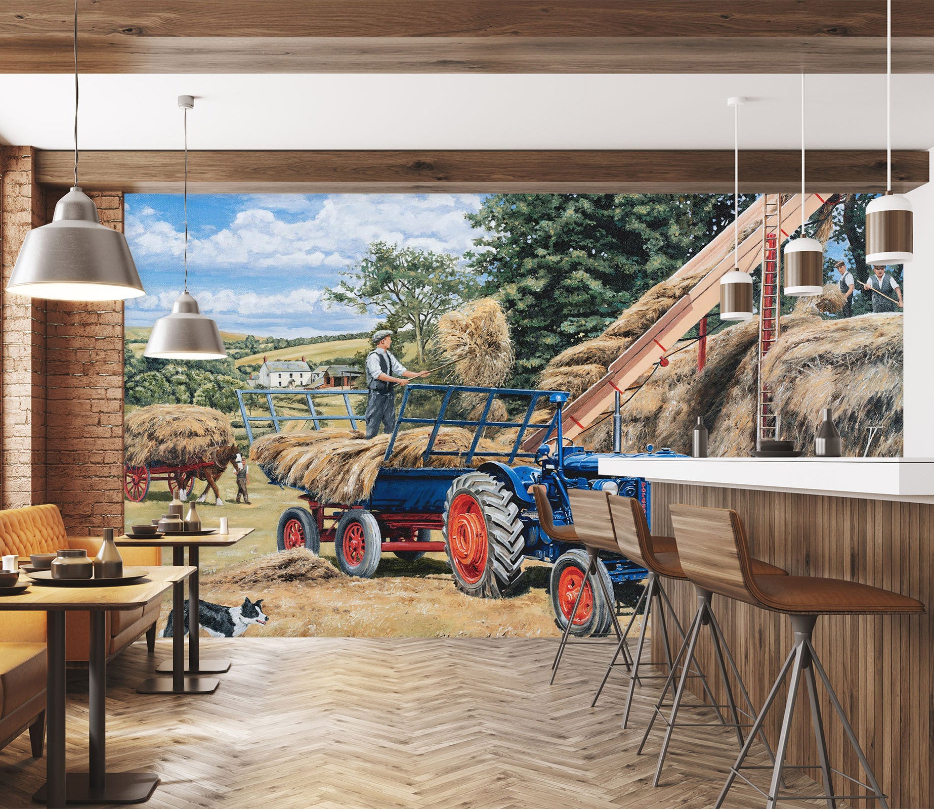 3D Building A Hayrick 1010 Trevor Mitchell Wall Mural Wall Murals