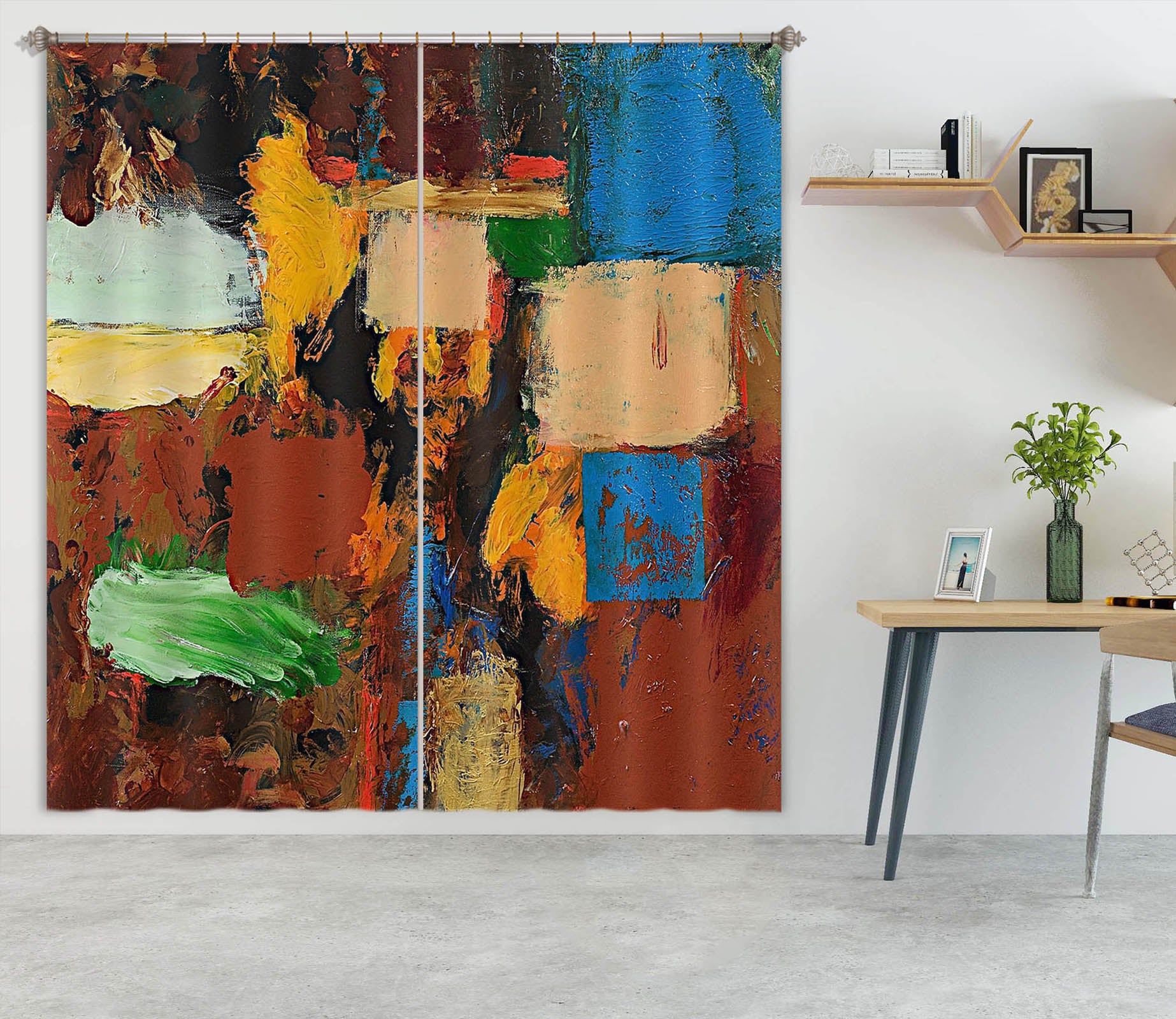 3D Color Graffiti 106 Allan P. Friedlander Curtain Curtains Drapes