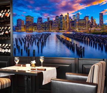 3D Night City 1414 Marco Carmassi Wall Mural Wall Murals