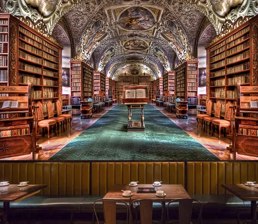 3D Bookstore Chair WC1636 Wall Murals