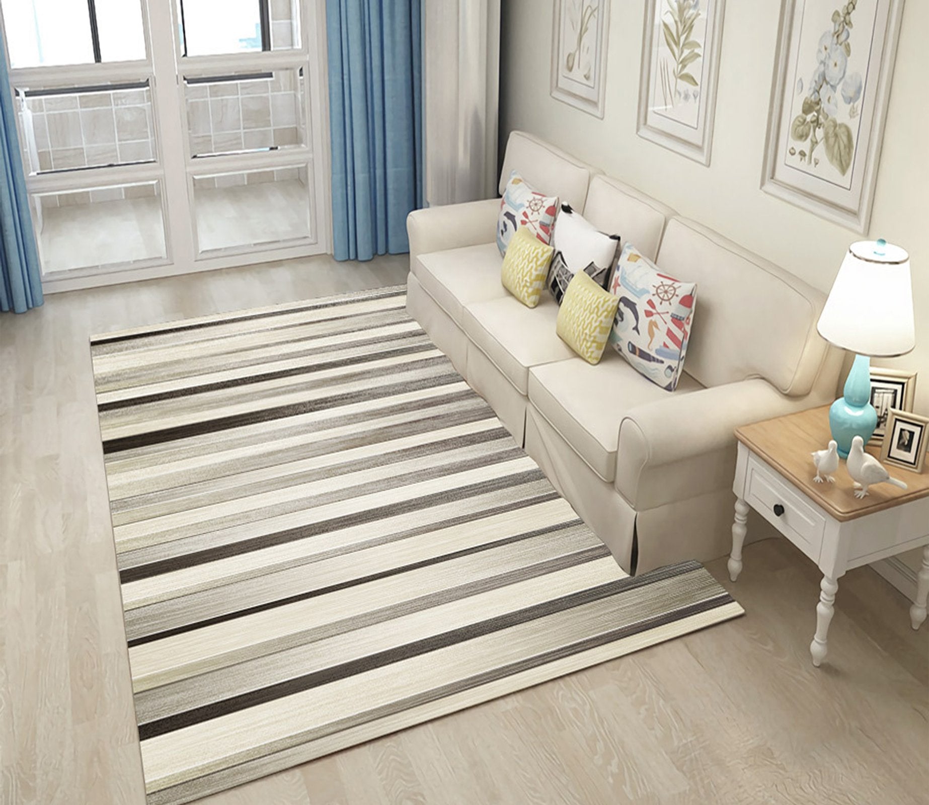 3D Mud Stripes WG089 Non Slip Rug Mat Mat AJ Creativity Home 