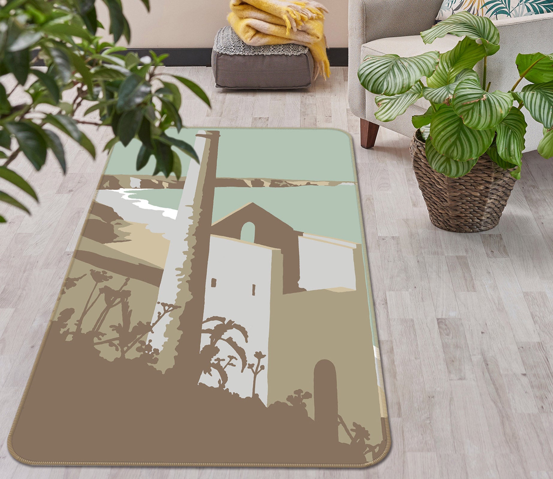 3D St Agnes 1151 Steve Read Rug Non Slip Rug Mat