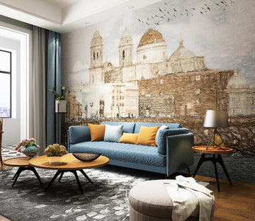 3D Villa House WC1393 Wall Murals