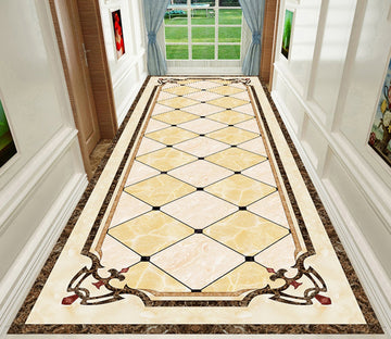 3D Black Small Square WG575 Floor Mural Wallpaper AJ Wallpaper 2 