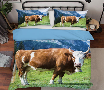3D Prairie Cattle 1927 Bed Pillowcases Quilt Quiet Covers AJ Creativity Home 