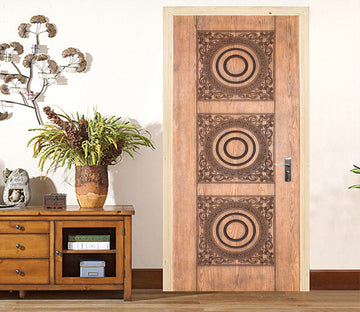 3D Wooden Pattern Door 013 Door Mural