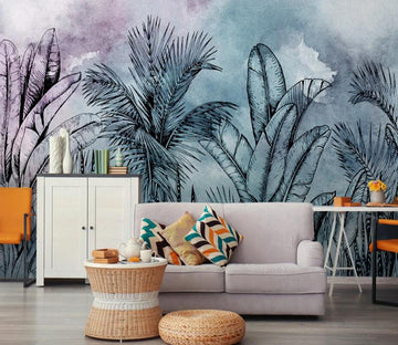 3D Fantasy Broad Leaf 154 Wall Murals