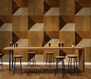 3D Wooden Square WC24 Wall Murals Wallpaper AJ Wallpaper 2 