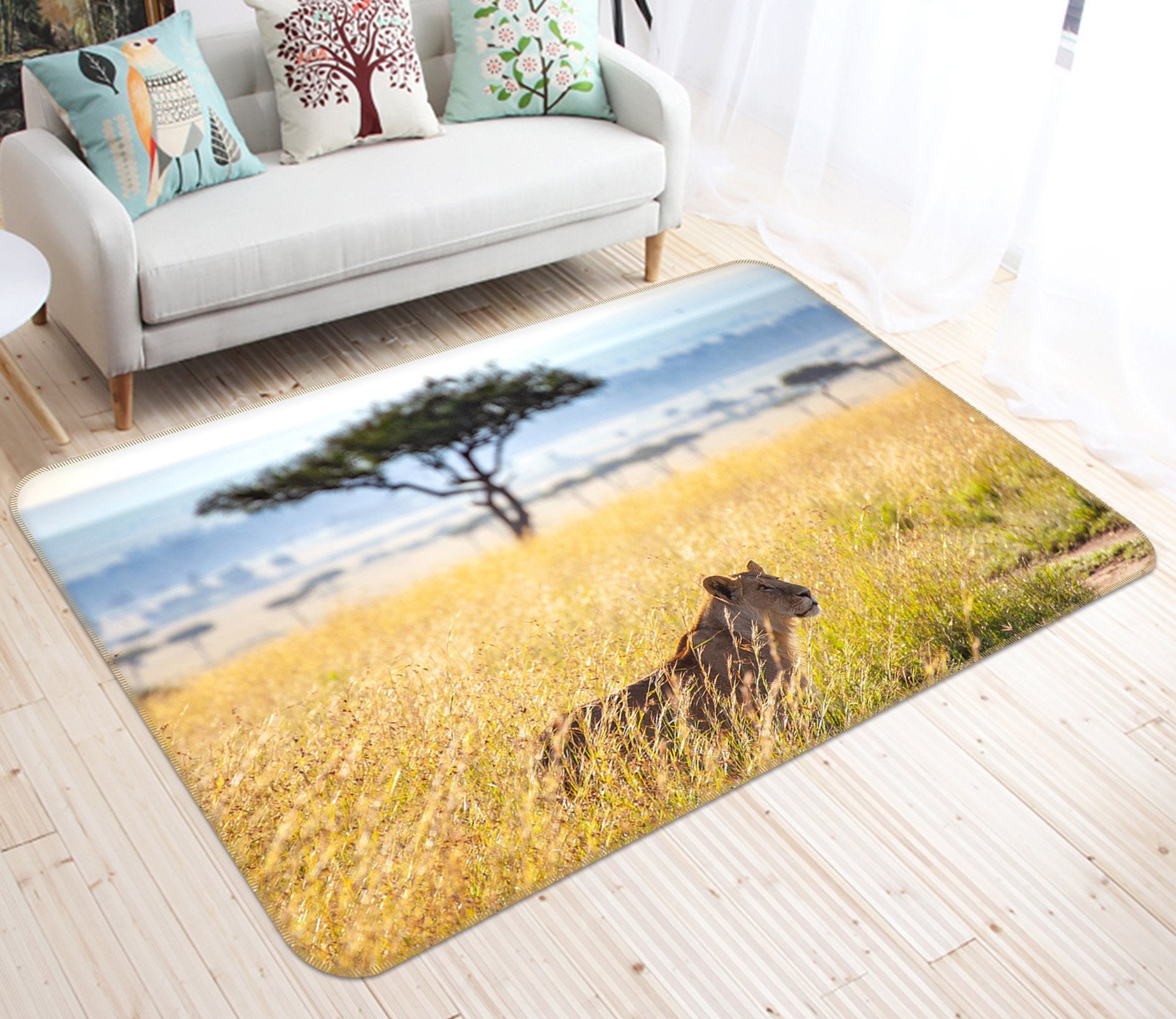 3D Savannah 625 Animal Non Slip Rug Mat Mat AJ Creativity Home 