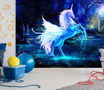 3D Dream Unicorn 010 Wall Murals