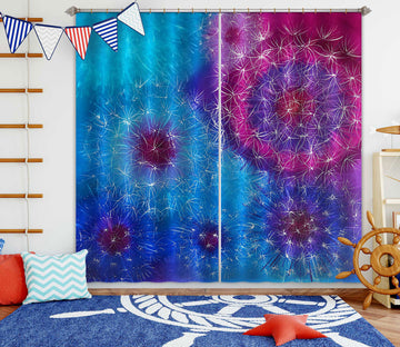 3D Purple Dandelion 364 Skromova Marina Curtain Curtains Drapes