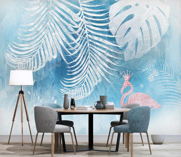 3D White Transparent Leaves 2450 Wall Murals
