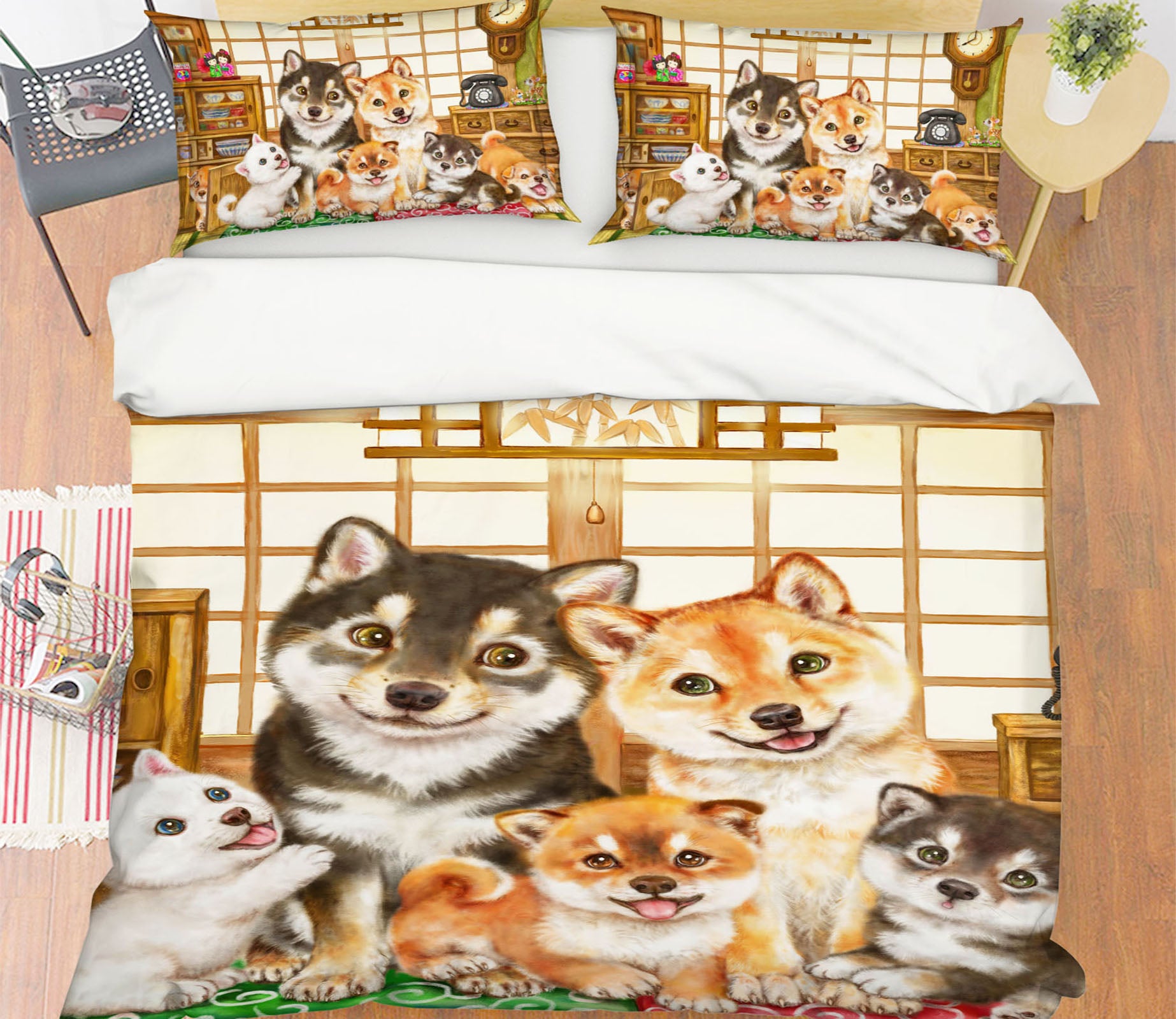 3D Cute Dog 5964 Kayomi Harai Bedding Bed Pillowcases Quilt Cover Duvet Cover